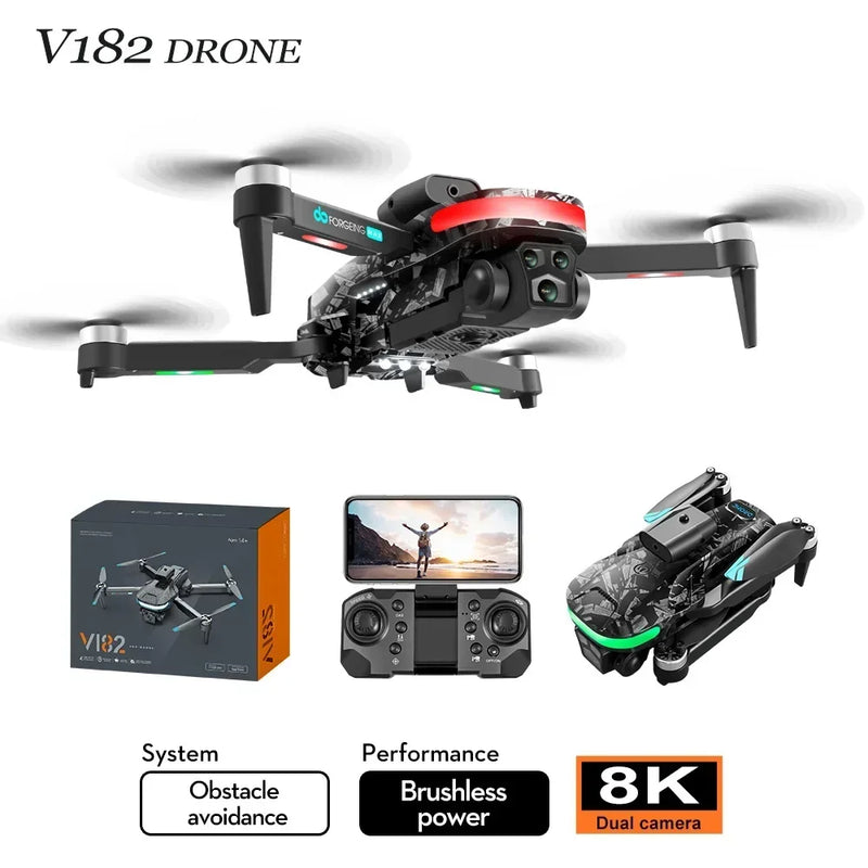 New V182 PRO Drone 8K Aerial Photography RC Omnidirectional Intelligent Obstacle Avoidance Drone Children's Entry-Level Toy Gift