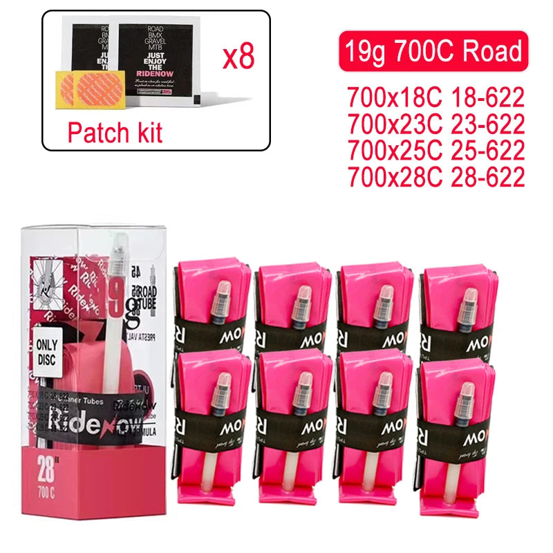 Ridenow TPU Bike Inner Tube Ultralight Road Bike Camera 700x18 23 25 28 32 35 37 40 47C MTB Bike Tube 29x1.5 1.75 French Vavle