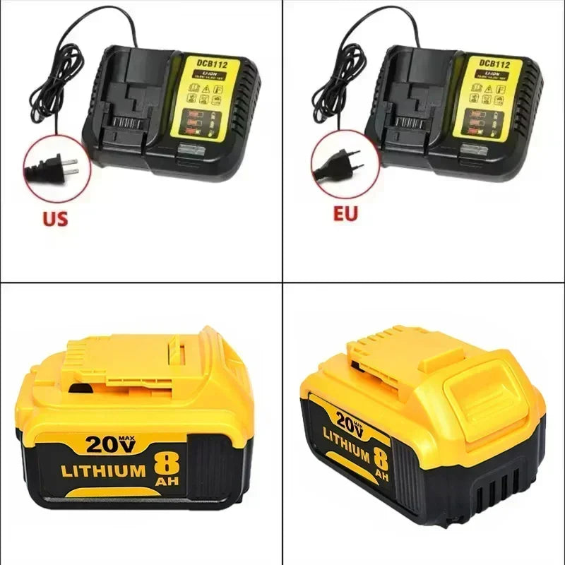 DCB200 20V Battery Compatible with dewalt power Tools 18V 12Ah rechargeable electric tool Lithium batteries 20V 18Volt 18v 12Ah