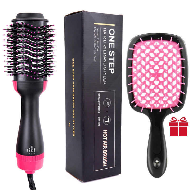 Hair Dryer Brush 4 In 1 One Step Volumizer Blow Dryer Brush Professional Hot Air Brush Negative Ion Anti-Frizz For Drying