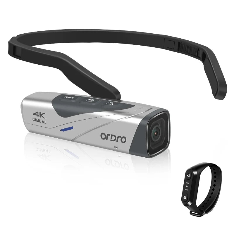 Ordro EP8 Head Wearable Action Camera Vlog 4K 60fps for YouTube Videos Motorcycle Helmet Digital Camcorder Camara Stabilization