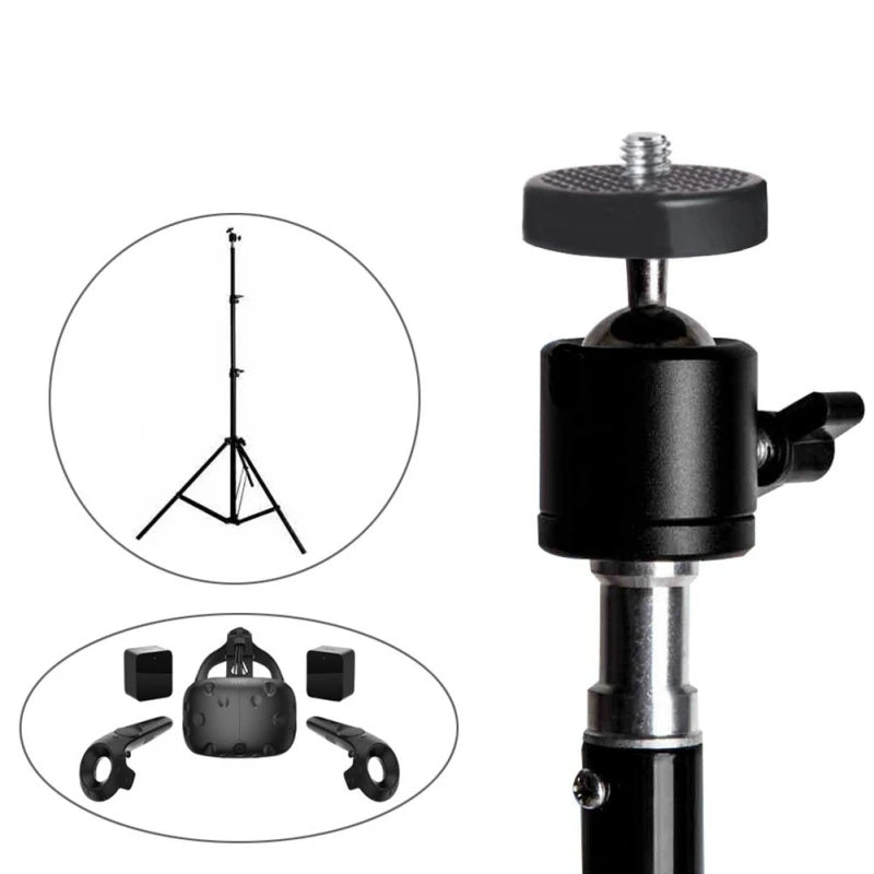 Universal Mini Tripod Ballhead Ball Head with 1/4" 3/8" M4 Screw Adapter For Digital Camera DSLR Live Stream Q29 II