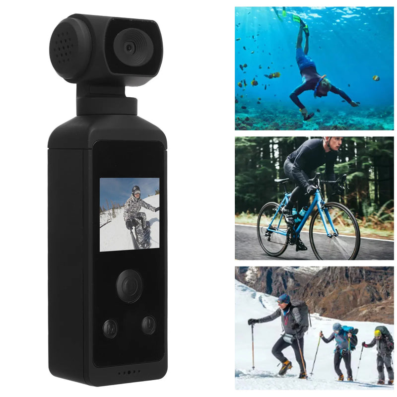 Pocket Camera 4K HD 270° Rotatable Anti Shaking Wifi with Mic Clip for Outdoor Riding Diving Shooting new