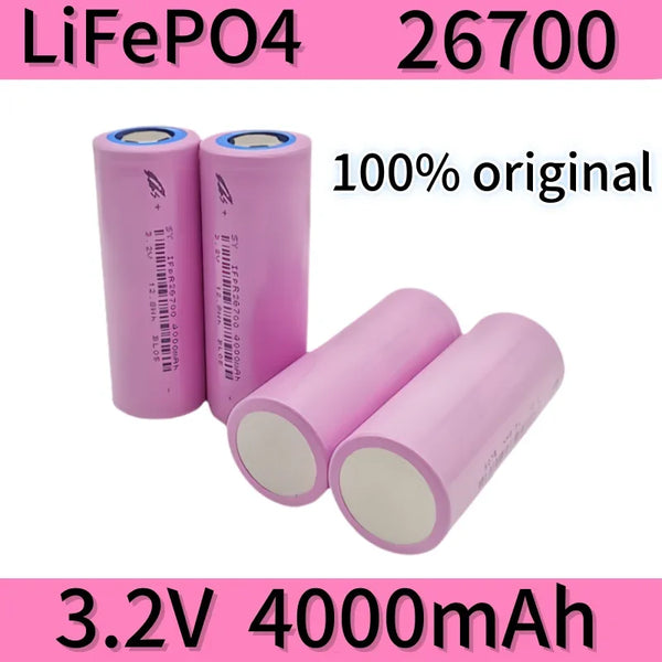 26700 3.2V 4000mAh LiFePO4 Rechargeable Battery lpega DIY Suitable for LED Flashlights and Lithium-ion Battery Packs