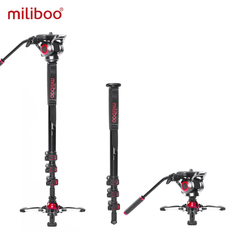 miliboo MTT705Ⅱ Camera Video Monopod with Fluid Drag Head Professional Camera Stand for DSLR, Camcorder Travel 10kg load