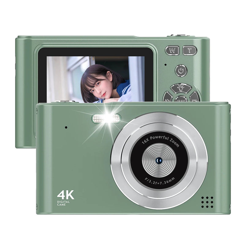 4K Digital Cameras for Kids 1080P Mini Autofocus Camera for Photography HD 48MP with 2.4" Large Screen Camcorder Beginner Camera