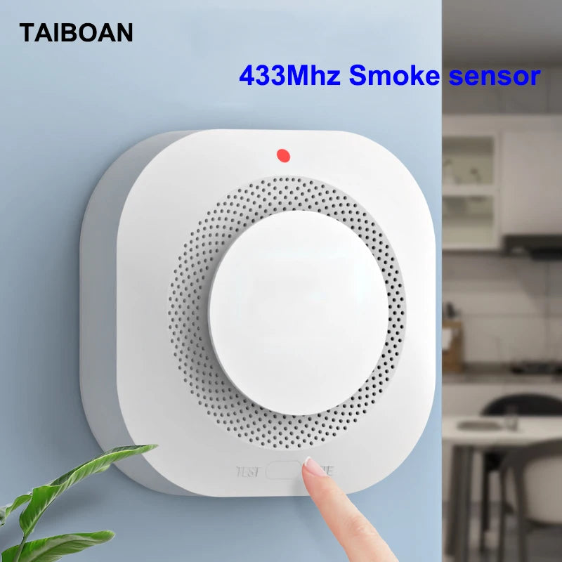 Wireless Smoke Detector 433MHz Fire Alarm Sensor Protection Home Security System Firefighter Fire Equipment Work with Alarm Host