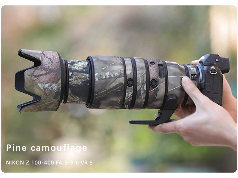 CHASING BIRDS camouflage lens coat for NIKON Z 100-400mm F4.5-5.6 VR S waterproof and rainproof len protective cover nikon100400