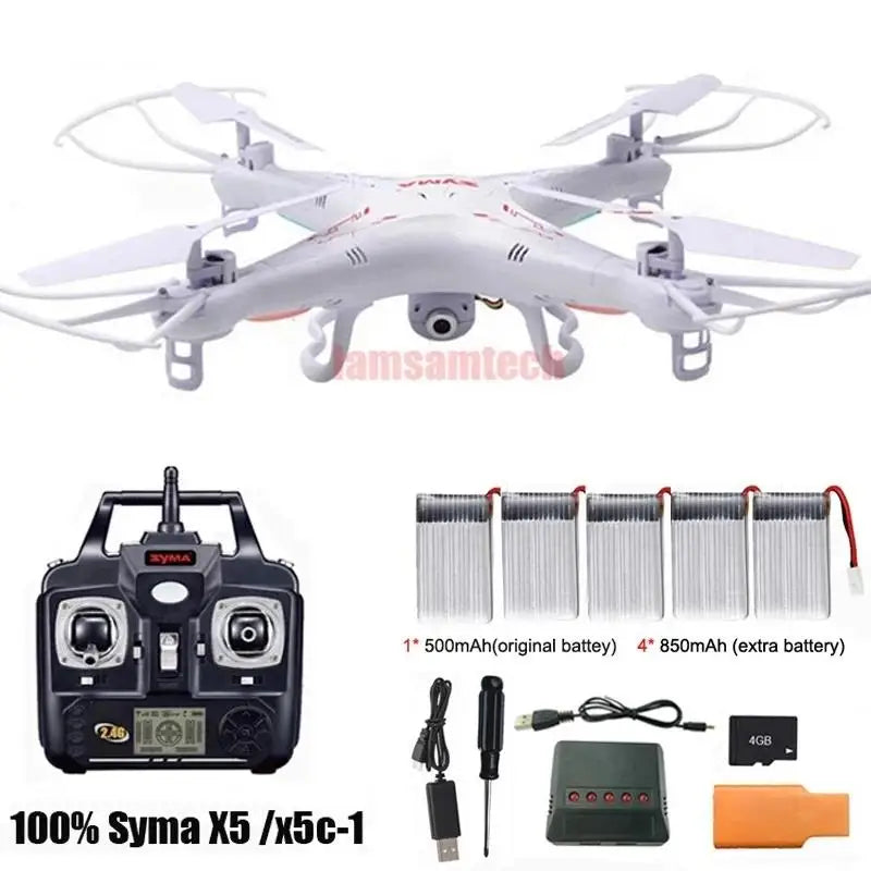 New! X5C/ X5C-1 Explorers Drone 2.4G 4CH 6-Axis Gyro RC Quadcopter With 2.0MP HD Camera RTF RC Helicopter for kids toys