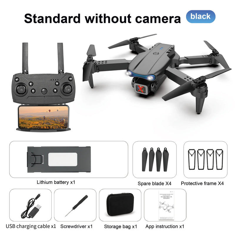 E99 Dual Camera Drone MHD Folding Professional Drones HD Dual Aerial Photography Four-axis flight Remote Control Drone Toys Gift