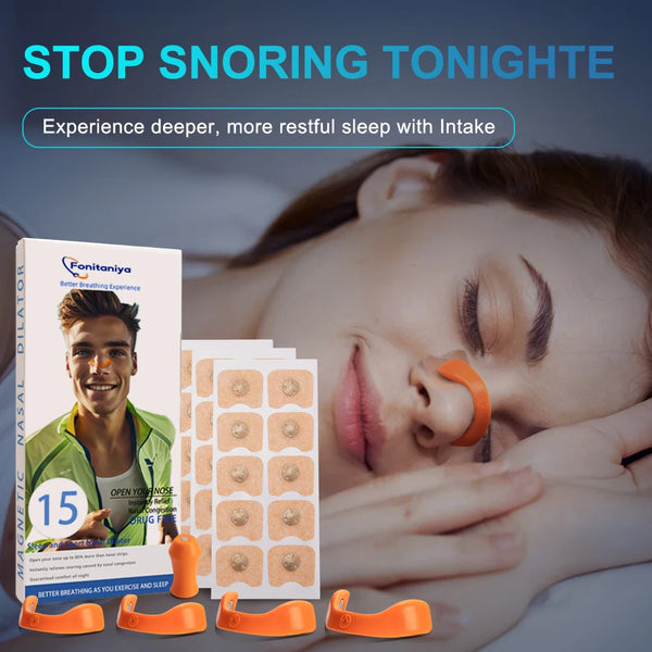 Magnetic Nose Dilator Anti Snoring Nasal Breathing Dilator Increase Air Intake Improve Sleep Quality Reduce Snoring Easy Breathe