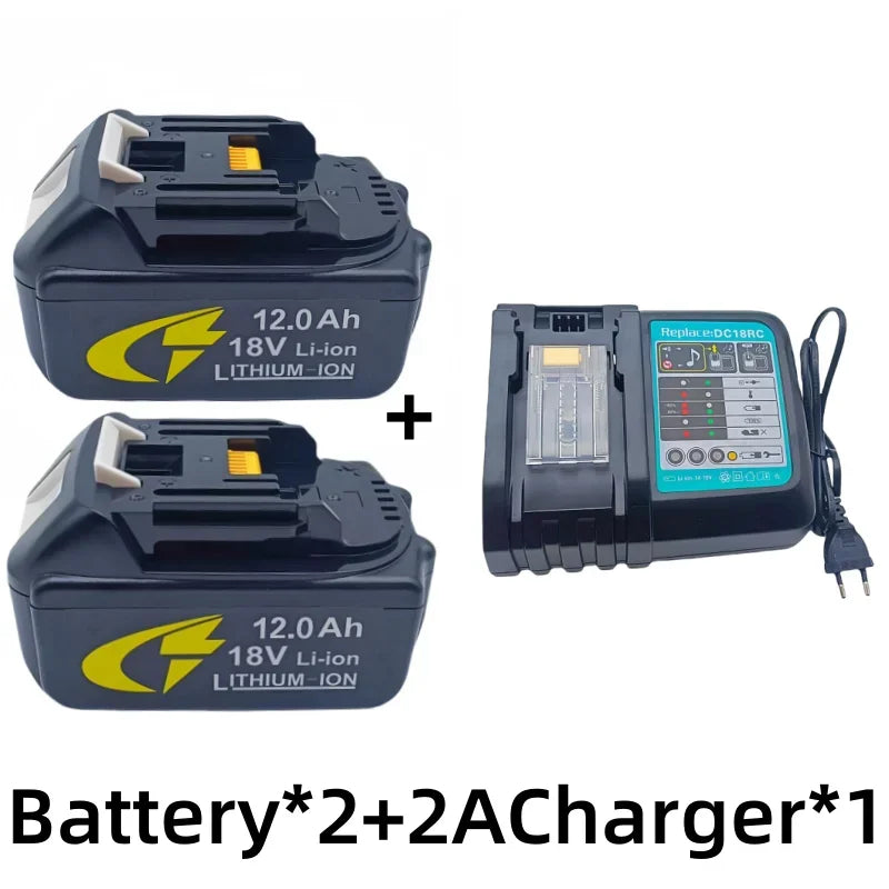 For 18V 12000mAh 12.0Ah Rechargeable Power Tools Battery with LED Li-ion Replacement LXT BL1860B BL1860 BL1850