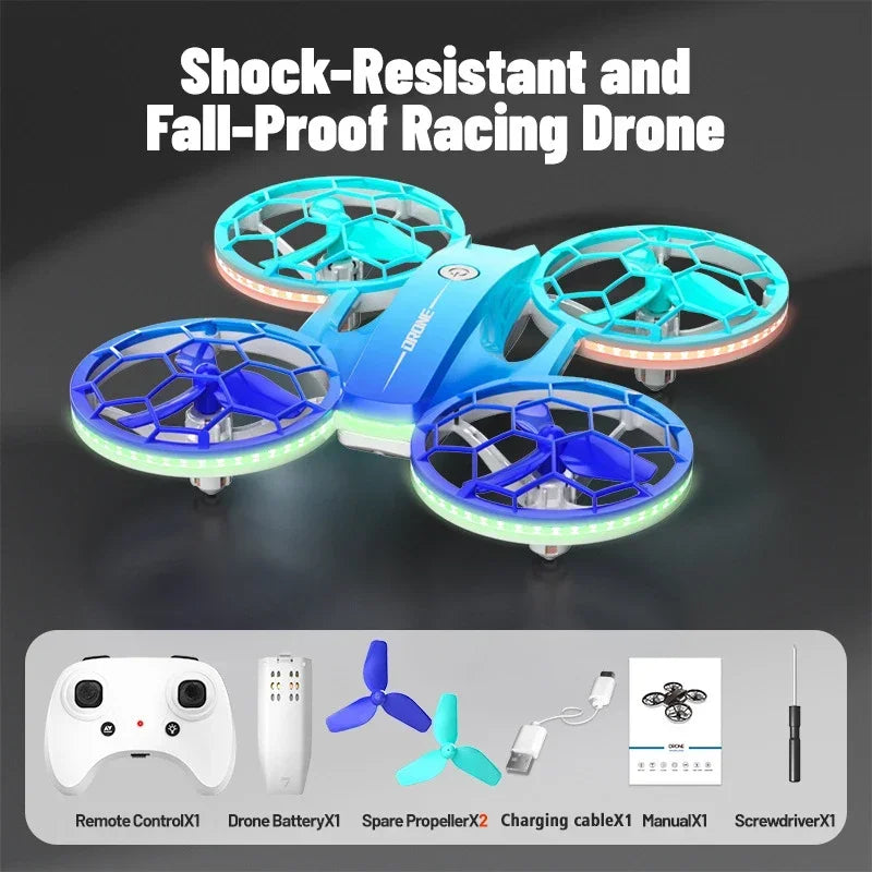 Jjrc H127 Mini Drone Rc New Ufo Rotary Flying Remote Control Resistant Racing Drones with Colorful Led Drone Light Toys Gifts