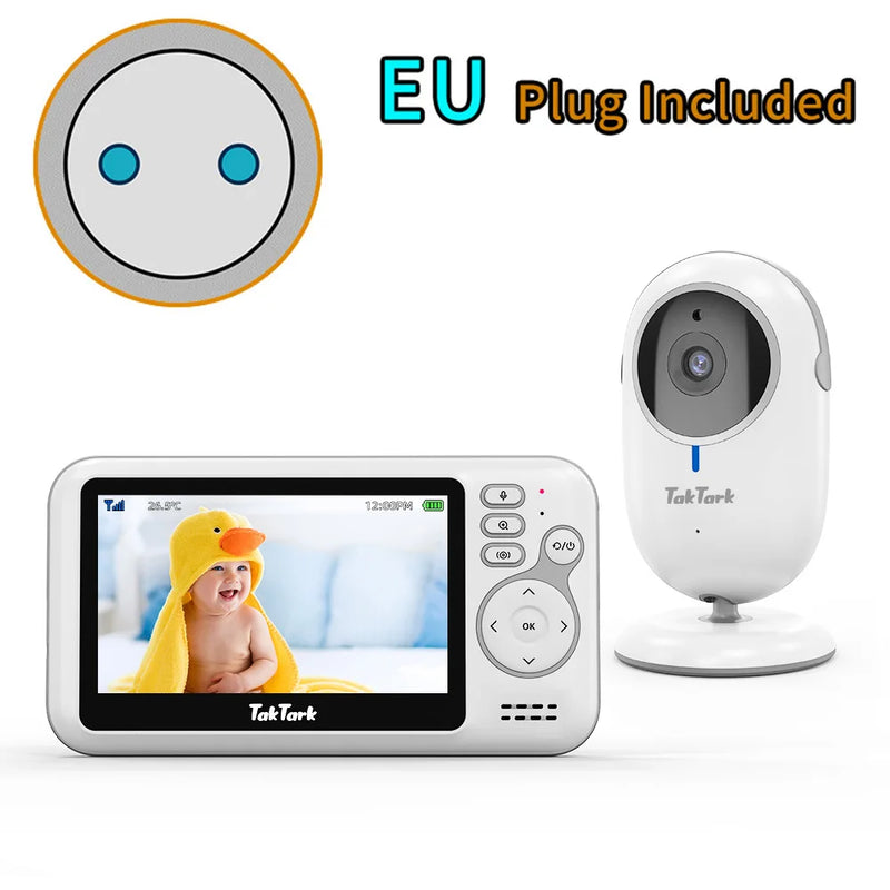 4.3 Inch Video Baby Monitor With Digital Zoom Surveillance Camera Auto Night Vision Two Way Intercom Babysitter Security Nanny