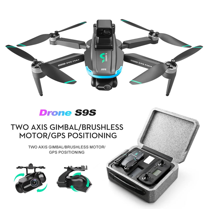 S9S Aerial Photography Drone GPS Positioning Return Home 4K HD WIFI Quadcopter Brushless Motor Obstacle Avoidance RC Aircraft