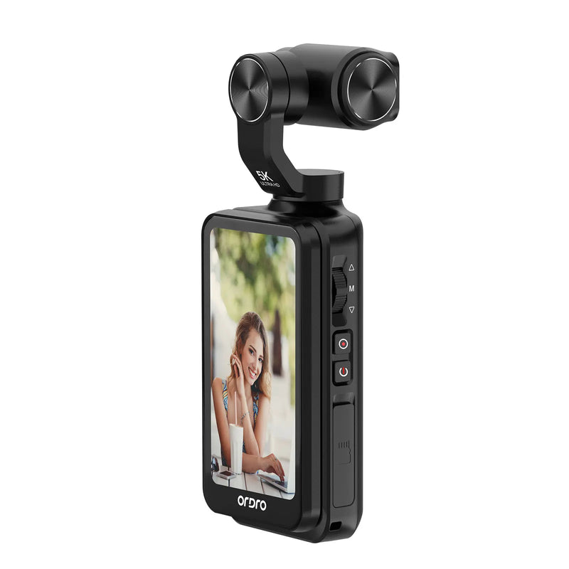 Ordro M5 Vlog Action Pocket Camera 5K 3-Axis Anti-shake Digital Video Camcorder 3.5" Screen Face Tracking IR Night Vison