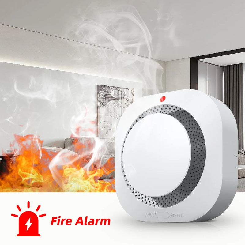 YUPA Wireless 433MHz Smoke Detector Fire Protection Home Alarm for Home Office Connect Alarm System Security Firefighters PA-441