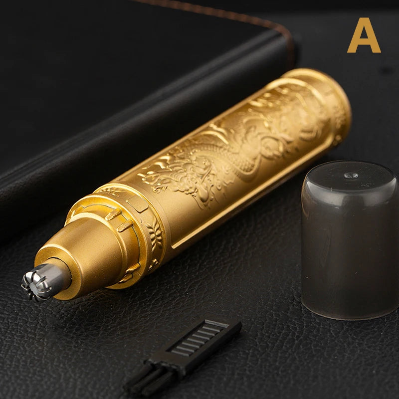 Gold Ear And Nose Hair Trimmer For Men 360 Rotating Dual-Blade Electric Shaver Professional Ear Nose Hair Clipper Razor Facial H