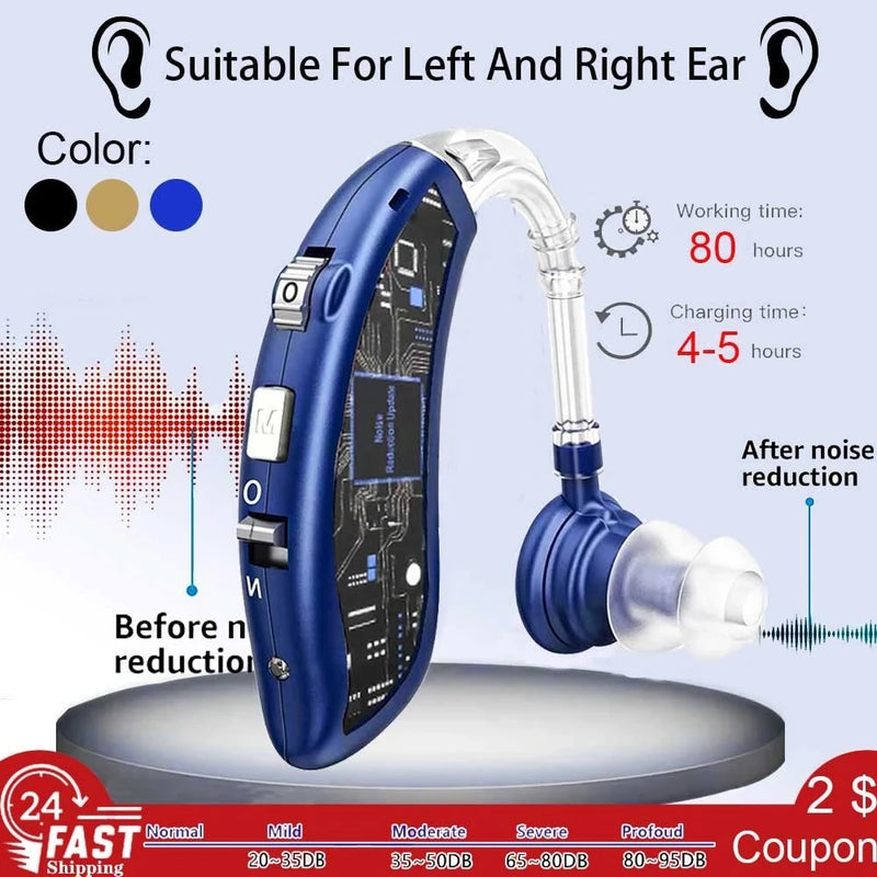 2025 Best New cheap Hearing Aid Mini Digital Adjustable Tone Sound Amplifier Elderly Deafness Severe Loss Ear Care Hearing Aids