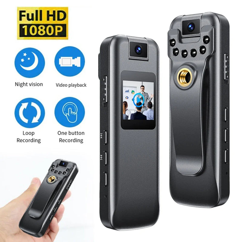 HD 1080P Mini Digtal Bodycam Camera with Screen Sport DV Audio Voice Recorder Night Vision Motion Detect Body Cam Bike Camcorder