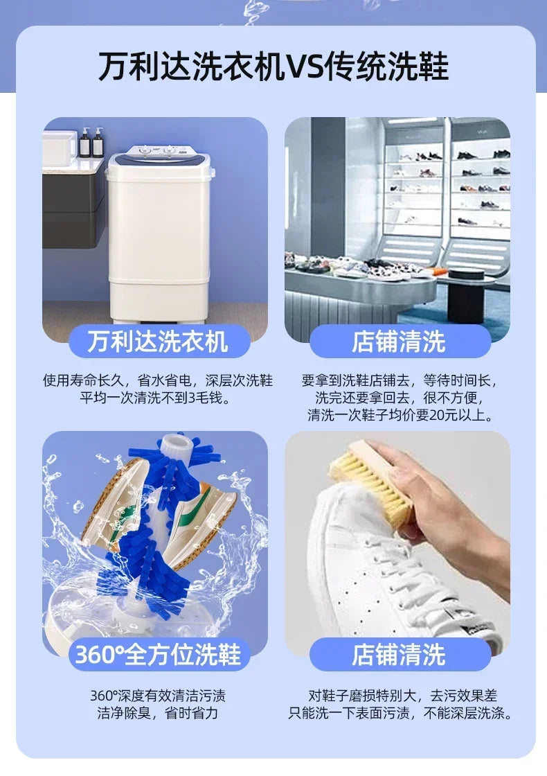 10 kg large capacity fully semi-automatic washing machine dormitory mini small home rental room new washing machine