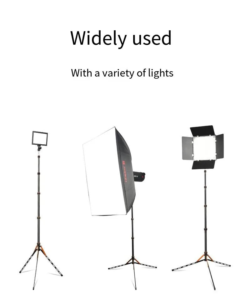 Fosoto SL255 Mluminum alloy Lighting Stand Portable Tripod Photography Light Stand for LED Light Flash Softbox Travel Monopod