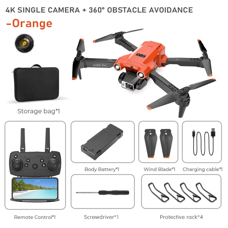 H63 RC Drone 4K Dual Camera Professional 360 Obstacle Avoidance Foldable RC Quadcopter Helicopter Mini Dron Children's Toys Gift