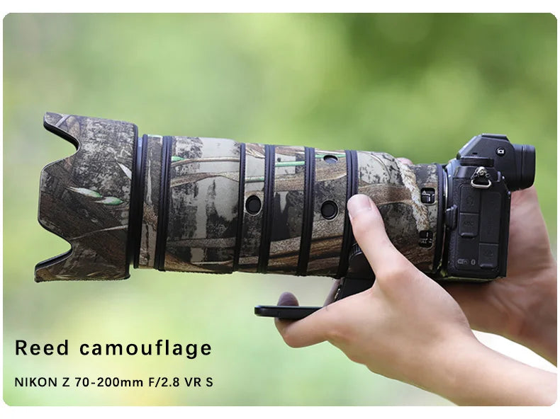 CHASING BIRDS camouflage lens coat for NIKON Z 70 200 F2.8 VR S waterproof and rainproof len protective cover z 70200 lens cover