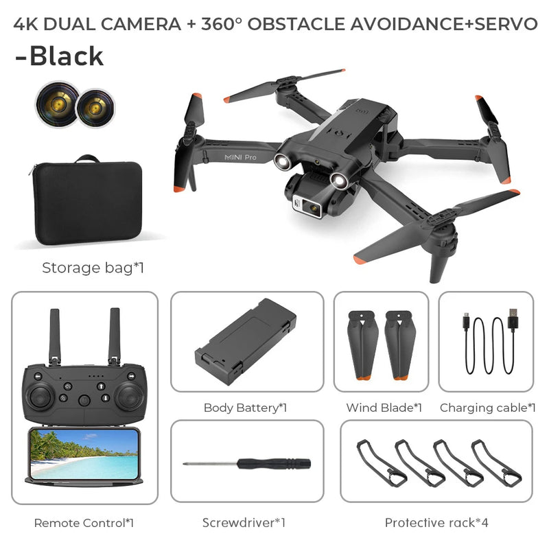 H63 RC Drone 4K Dual Camera Professional 360 Obstacle Avoidance Foldable RC Quadcopter Helicopter Mini Dron Children's Toys Gift