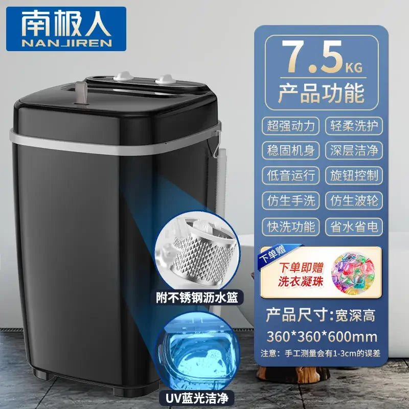 220V Compact and Automatic Southpole Mini Washing Machine for Babies and Children