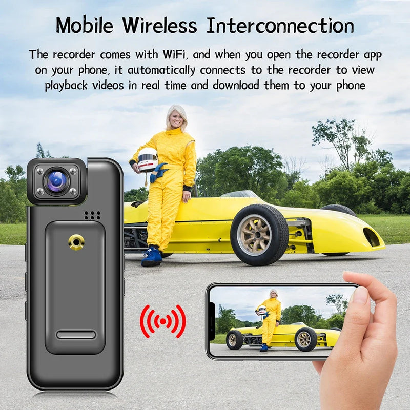 4K 2K 1080P Mini WiFi Camera Portable Digital Video Recorder BodyCam 1080P Infrared Night Vision Police Cam Small Bike Camcorder