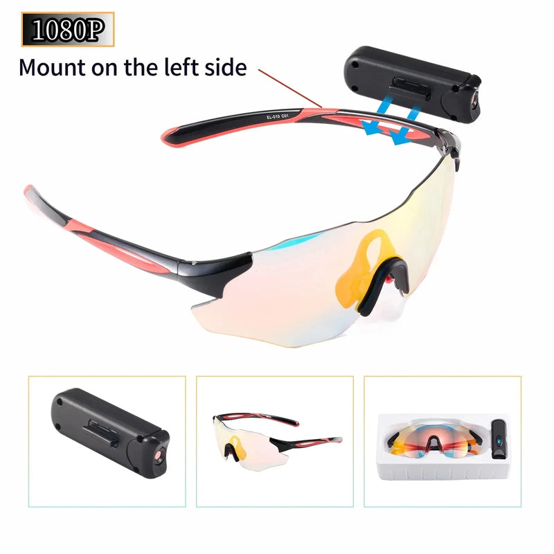 New Outdoor Sport Action DV Cycling Polarized Sunglasses HD 1080P Mini Camera Smart Glasses Camera Video Recorder Bicycle Goggle