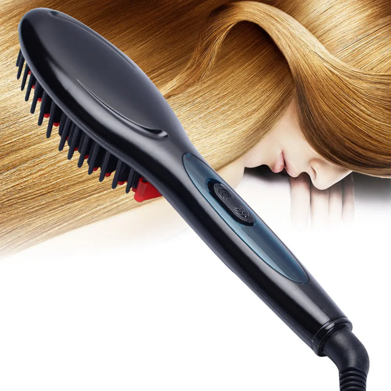 Electric Degital Control Antiscaled straightening simply Fast Hair Straightener Brush Comb Irons easy straight