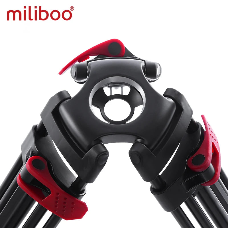 miliboo MTT605A MTT605B video tripod professional camera stand with ground spreader for dslr camcorder wedding photography