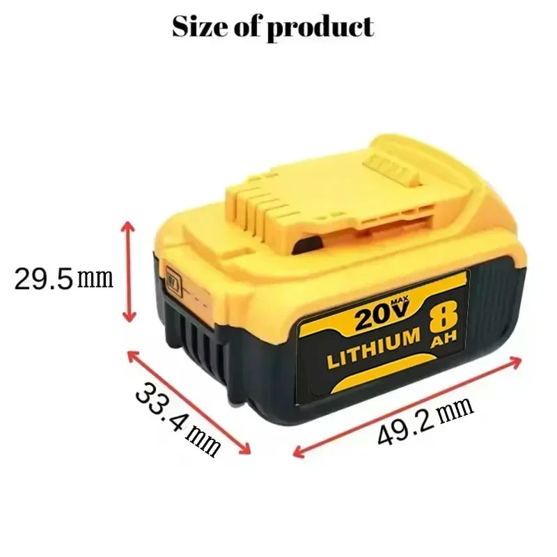 DCB200 20V Battery Compatible with dewalt power Tools 18V 12Ah rechargeable electric tool Lithium batteries 20V 18Volt 18v 12Ah