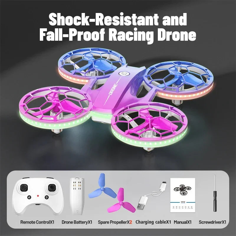 Jjrc H127 Mini Drone Rc New Ufo Rotary Flying Remote Control Resistant Racing Drones with Colorful Led Drone Light Toys Gifts