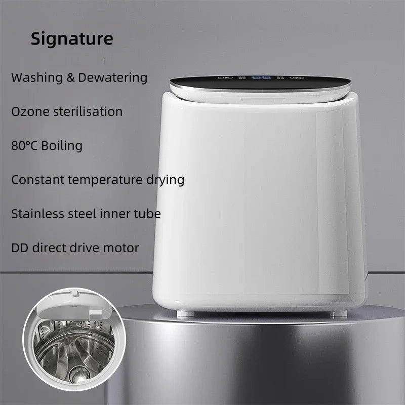 220V Underwear Socks Washing Machine Machine Small Automatic Mini Washing Machine Drying and Dehydration All-in-one Machine