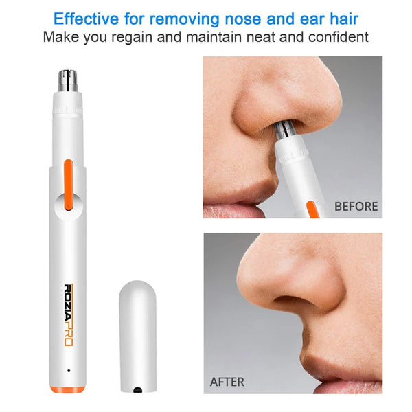 Portable Professional Electric Nose & Ear Hair Trimmer Rotating USB Charging Hair Trimmer Eyebrow Trimmer Rechargable Clipper