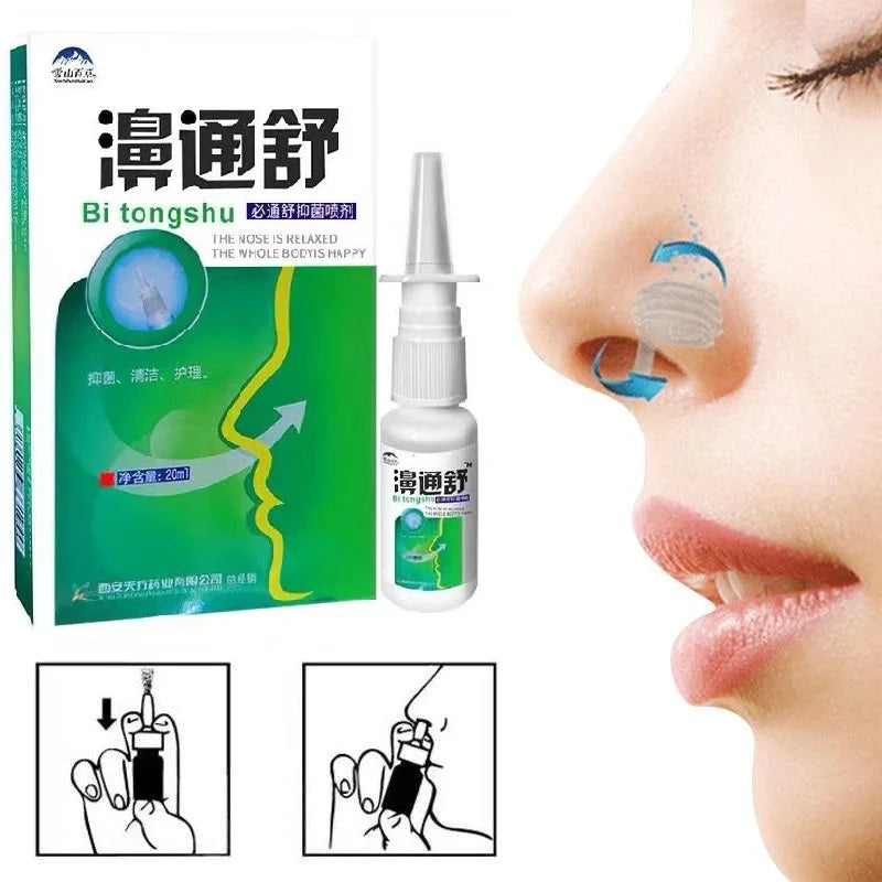 Factory Wholesale 3-20Pcs 20ml 100% Pure Herb Nasal Spray Treatment Traditional Medical Nose Care Chronic Rhinitis Sinusitis