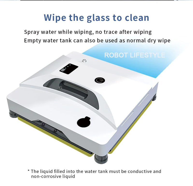 Window Robot With Water Spray High Suction Electric Glass Cleaning Wiper Anti-falling Remote Control Robotic Vacuum Cleaner