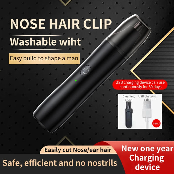 Rechargeable electric nose trimmer, nose trimmer, fully automatic, washable, nose trimmer, rechargeable, two in one