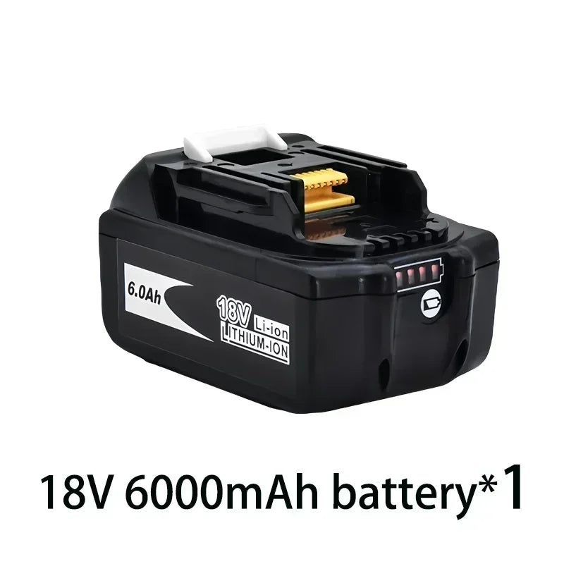 18V 6000mAh Rechargeable Power Tools Battery with LED Li-ion Replacement LXT BL1860B BL1860 BL1850+2A Charger