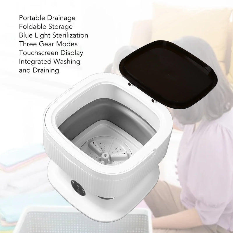 Mini Washing Machine Foldable Washing Machine 10L Capacity Portable Mini Washer for Baby Clothes Underwear Socks