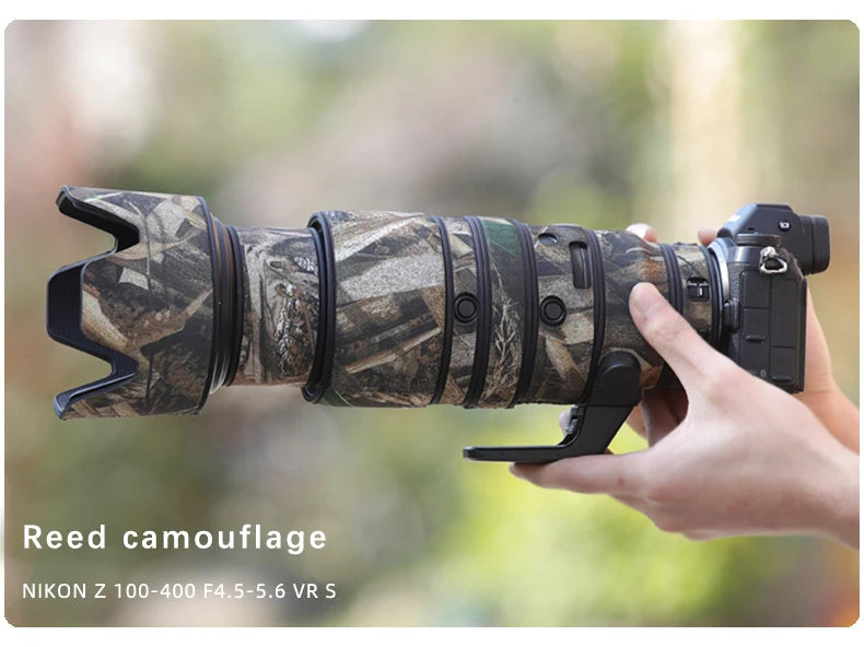 CHASING BIRDS camouflage lens coat for NIKON Z 100-400mm F4.5-5.6 VR S waterproof and rainproof len protective cover nikon100400