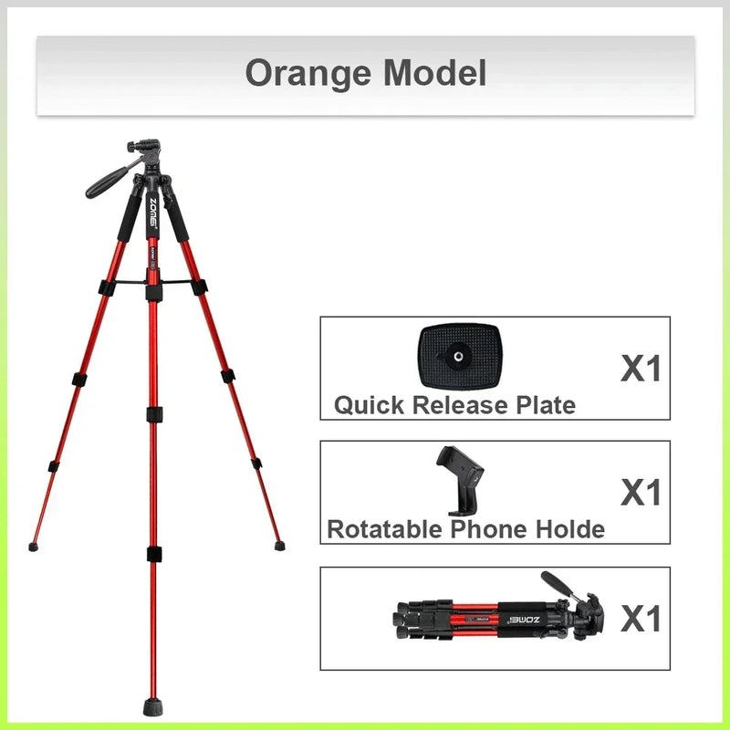 ZOMEI Q111 Professional Portable Travel Aluminum Camera Tripod 140cm&Pan Head for SLR DSLR Digital Camera Photography