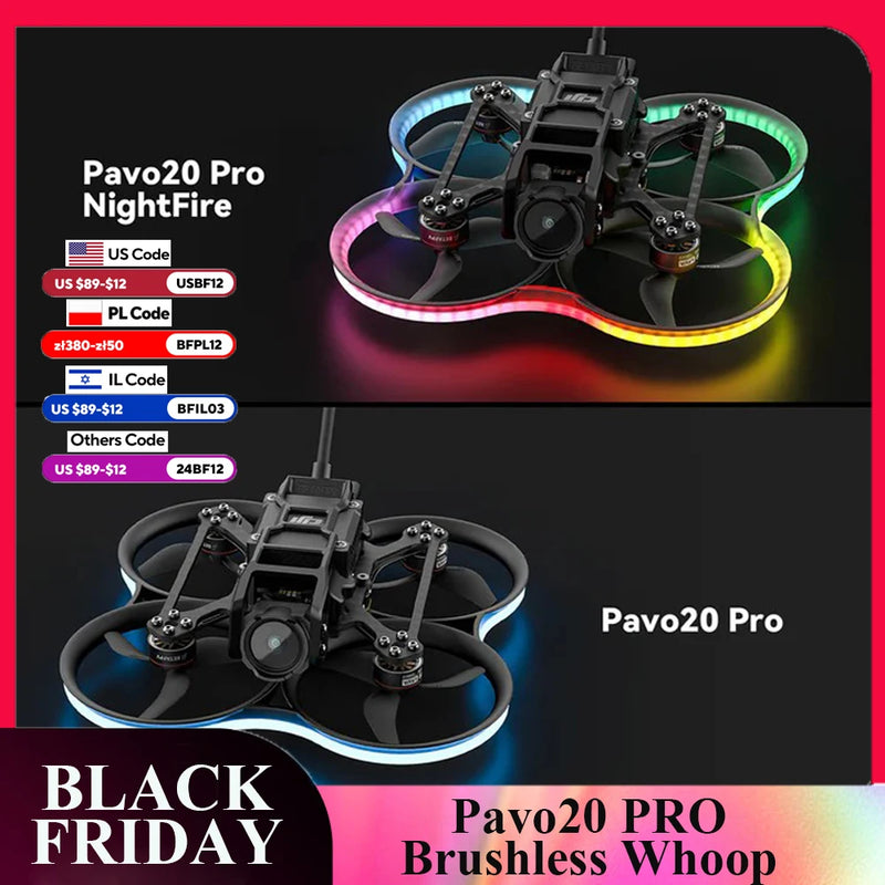 BETAFPV Pavo20 PRO Brushless Whoop Quadcopter 2.2'' DJI O3 Cinewhoop NEWEST 2024 ELRS TBS for Caddx Vista RunCam Link