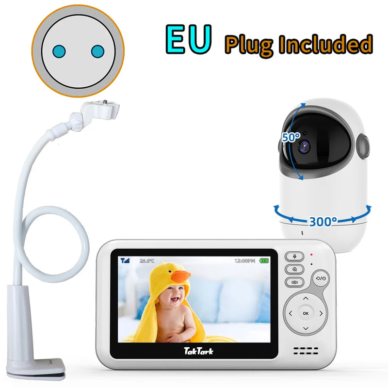 4.3 Inch Video Baby Monitor With Digital Zoom Surveillance Camera Auto Night Vision Two Way Intercom Babysitter Security Nanny