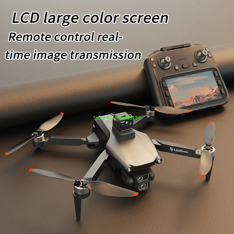 Brushless Obstacle Avoidance GPS Return Optical Flow 5G LCD WIFI FPV RC Drone 3KM 8K EIS Anti Shake Remote Control Quadcopter