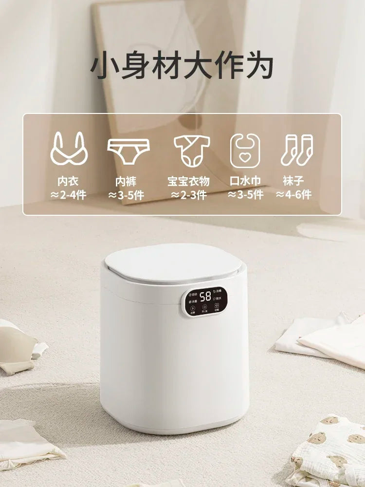 220V Portable Washing Machine All-in-One Underwear Pants Socks Washer and Dryer