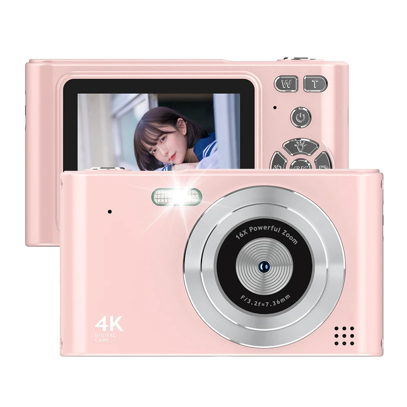 4K Digital Cameras for Kids 1080P Mini Autofocus Camera for Photography HD 48MP with 2.4" Large Screen Camcorder Beginner Camera